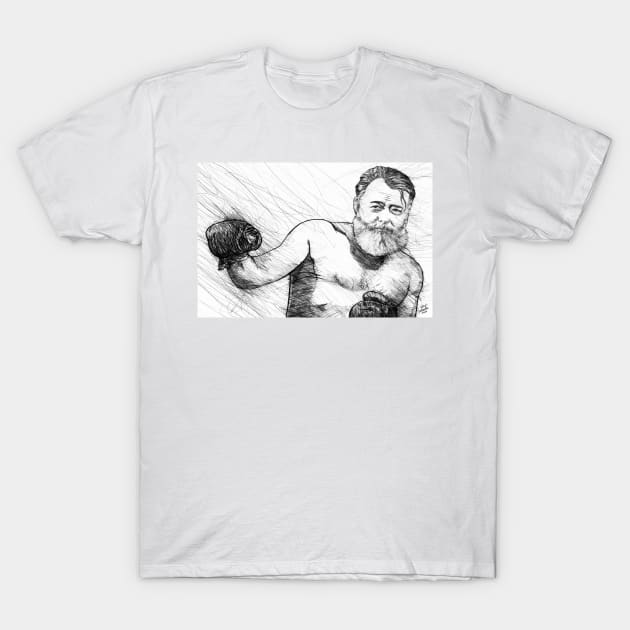 ERNEST HEMINGWAY pencil portrait .1 T-Shirt by lautir